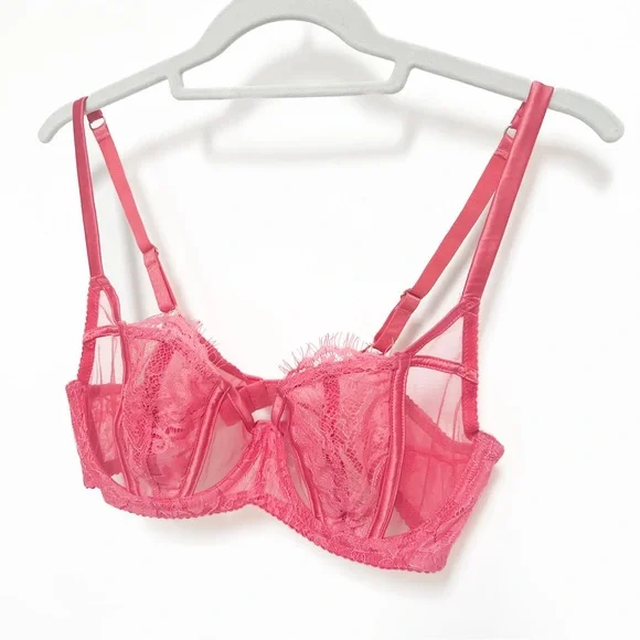 ASOS Hot Pink Lace Corset Lingerie Set - Picture 9 of 16